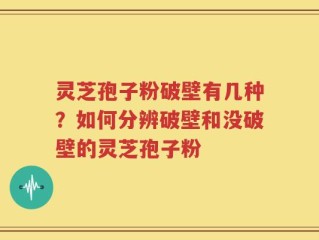 灵芝孢子粉破壁有几种？如何分辨破壁和没破壁的灵芝孢子粉