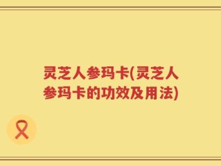 灵芝人参玛卡(灵芝人参玛卡的功效及用法)