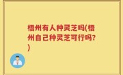 梧州有人种灵芝吗(梧州自己种灵芝可行吗？)