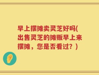 早上摆摊卖灵芝好吗(出售灵芝的摊贩早上来摆摊，您是否看过？)