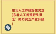 东北人工养殖野生灵芝(东北人工养殖野生灵芝：助力灵芝产业升级)