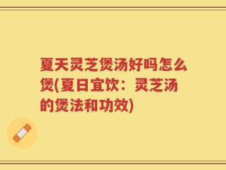 夏天灵芝煲汤好吗怎么煲(夏日宜饮：灵芝汤的煲法和功效)