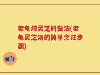 老龟炖灵芝的做法(老龟灵芝汤的简单烹饪步骤)