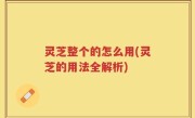 灵芝整个的怎么用(灵芝的用法全解析)