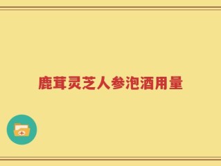 鹿茸灵芝人参泡酒用量