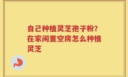 自己种植灵芝孢子粉？在家闲置空房怎么种植灵芝
