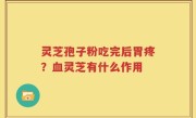 灵芝孢子粉吃完后胃疼？血灵芝有什么作用