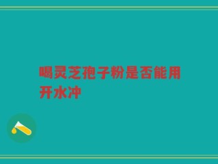 喝灵芝孢子粉是否能用开水冲