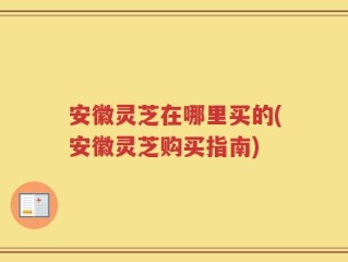 安徽灵芝在哪里买的(安徽灵芝购买指南)