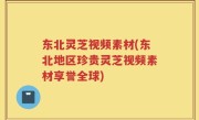 东北灵芝视频素材(东北地区珍贵灵芝视频素材享誉全球)
