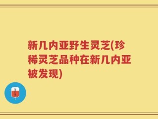 新几内亚野生灵芝(珍稀灵芝品种在新几内亚被发现)