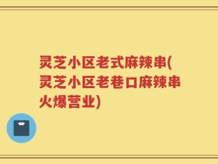 灵芝小区老式麻辣串(灵芝小区老巷口麻辣串火爆营业)