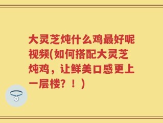大灵芝炖什么鸡最好呢视频(如何搭配大灵芝炖鸡，让鲜美口感更上一层楼？！)