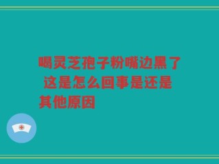 喝灵芝孢子粉嘴边黑了 这是怎么回事是还是其他原因