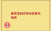 黑灵芝的疗效与作用与功效