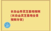 长白山养灵芝基地视频(长白山灵芝基地全景视频分享)