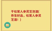 干松茸人参灵芝泡酒(养生好品，松茸人参灵芝酒！)