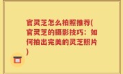 官灵芝怎么拍照推荐(官灵芝的摄影技巧：如何拍出完美的灵芝照片)
