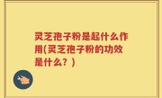 灵芝孢子粉是起什么作用(灵芝孢子粉的功效是什么？)