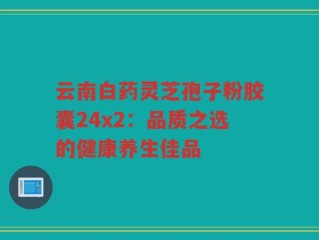 云南白药灵芝孢子粉胶囊24x2：品质之选的健康养生佳品