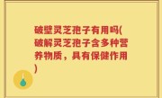 破壁灵芝孢子有用吗(破解灵芝孢子含多种营养物质，具有保健作用)