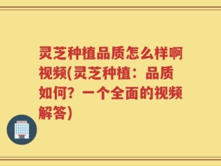 灵芝种植品质怎么样啊视频(灵芝种植：品质如何？一个全面的视频解答)