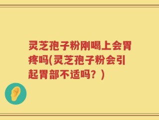 灵芝孢子粉刚喝上会胃疼吗(灵芝孢子粉会引起胃部不适吗？)