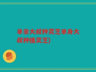 单亲大叔种灵芝单身大叔种植灵芝)