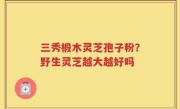 三秀椴木灵芝孢子粉?野生灵芝越大越好吗