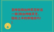 怎样在阳台种灵芝好活一些(阳台种植灵芝，轻松上手的养殖技巧！)