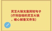 灵芝火锅文案简短句子(疗效倍增的灵芝火锅，暖心解暑又养生)