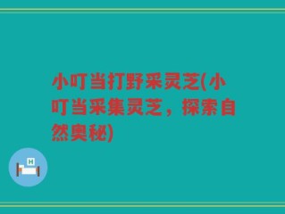 小叮当打野采灵芝(小叮当采集灵芝，探索自然奥秘)