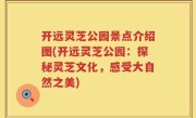 开远灵芝公园景点介绍图(开远灵芝公园：探秘灵芝文化，感受大自然之美)