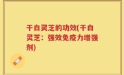 干白灵芝的功效(干白灵芝：强效免疫力增强剂)