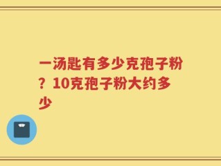 一汤匙有多少克孢子粉？10克孢子粉大约多少