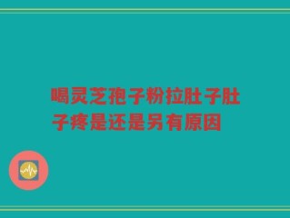 喝灵芝孢子粉拉肚子肚子疼是还是另有原因