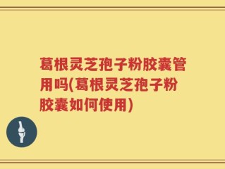 葛根灵芝孢子粉胶囊管用吗(葛根灵芝孢子粉胶囊如何使用)
