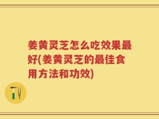 姜黄灵芝怎么吃效果最好(姜黄灵芝的最佳食用方法和功效)