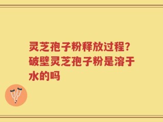 灵芝孢子粉释放过程？破壁灵芝孢子粉是溶于水的吗