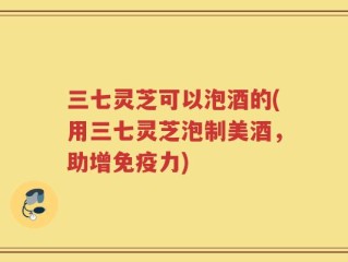 三七灵芝可以泡酒的(用三七灵芝泡制美酒，助增免疫力)
