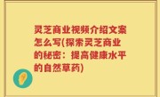 灵芝商业视频介绍文案怎么写(探索灵芝商业的秘密：提高健康水平的自然草药)