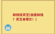 缺钱找灵芝(极度缺钱？灵芝来帮忙！)