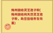 梅州回收灵芝孢子粉(梅州回收纯天然灵芝孢子粉，助您倍增养生效果)