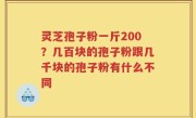 灵芝孢子粉一斤200？几百块的孢子粉跟几千块的孢子粉有什么不同