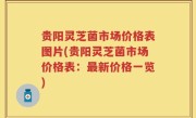 贵阳灵芝菌市场价格表图片(贵阳灵芝菌市场价格表：最新价格一览)