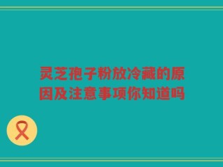 灵芝孢子粉放冷藏的原因及注意事项你知道吗