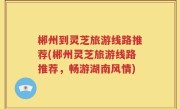 郴州到灵芝旅游线路推荐(郴州灵芝旅游线路推荐，畅游湖南风情)