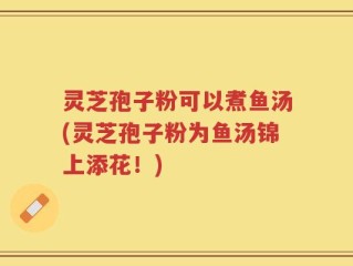 灵芝孢子粉可以煮鱼汤(灵芝孢子粉为鱼汤锦上添花！)
