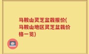 马鞍山灵芝盆栽报价(马鞍山地区灵芝盆栽价格一览)