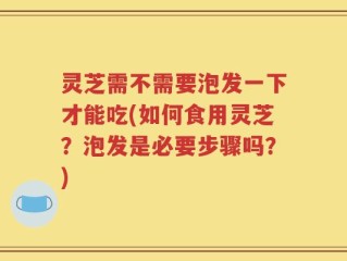 灵芝需不需要泡发一下才能吃(如何食用灵芝？泡发是必要步骤吗？)